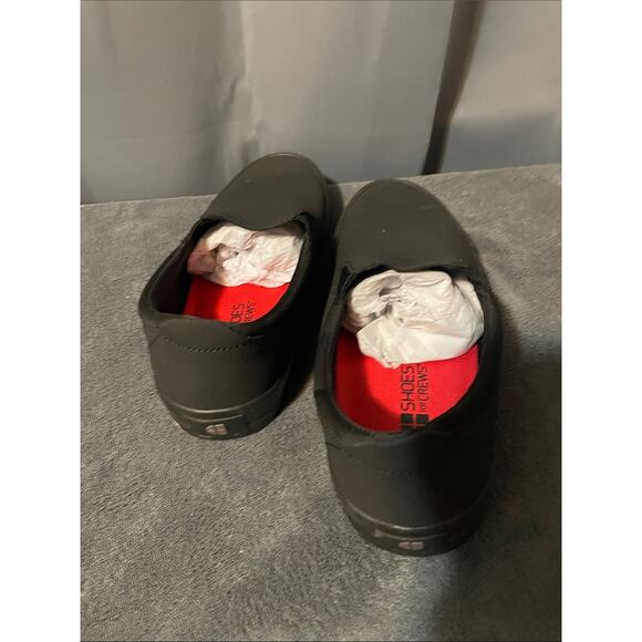 NWOT WorkShoes For Crews Black Slip-On Loafers with Red Insole main image 6